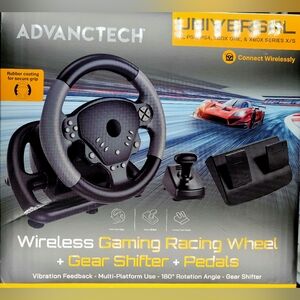 Advanctech Wireless Gaming Racing Wheel Universal PC PS3 PS4 Xbox One/Series X/S